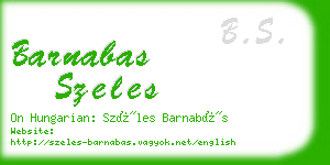 barnabas szeles business card